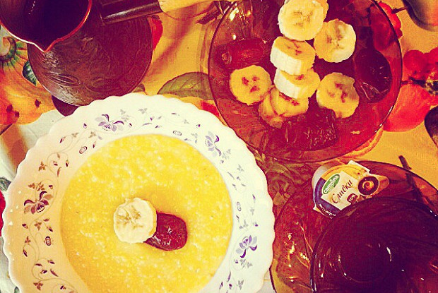 Кукурузная каша с молоком