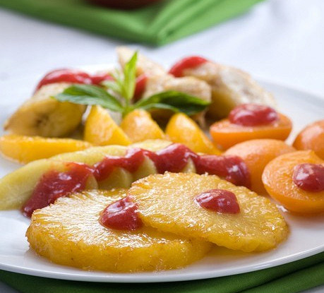 Печеный карамелизованный ананас