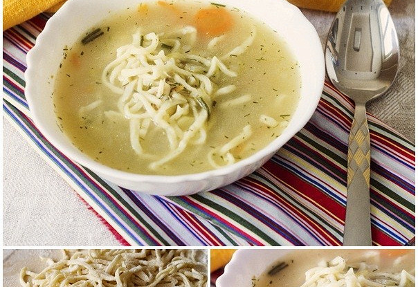 Куриный суп с домашней лапшой
