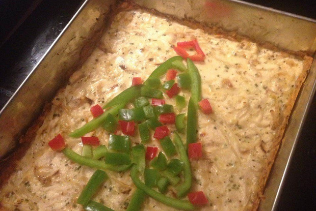 Французский пирог с курицей и луком
