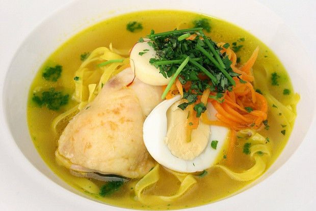 Лапша куриная с шафрановым ароматом