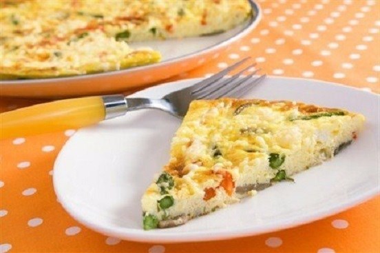Омлет с творогом и зеленью