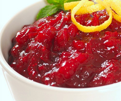 Клюквенный соус с грейпфрутом и мятой