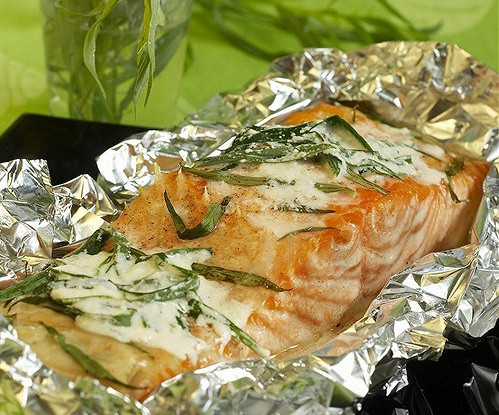 Запеченый лосось с эстрагоном