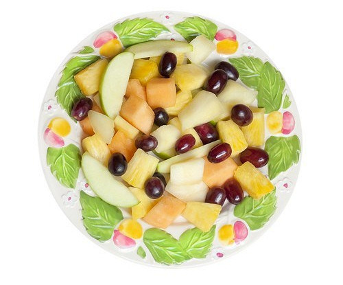 Салат из яблок, груш и дыни с ликером