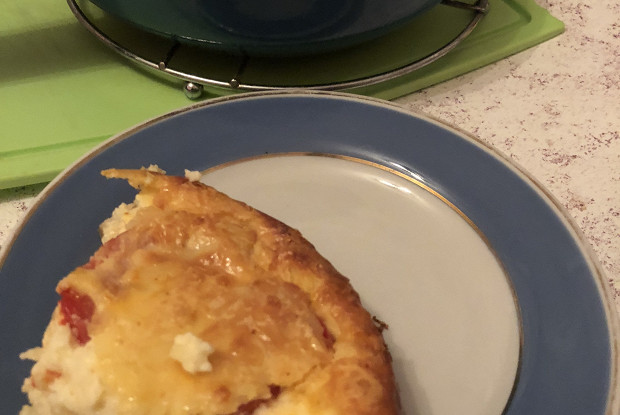Омлет с сыром и помидорами