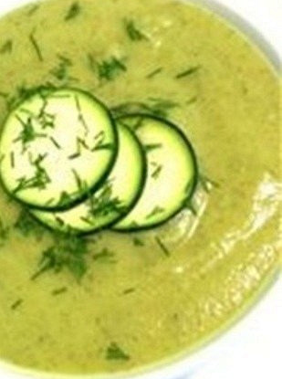 Суп-пюре из кабачков с сыром