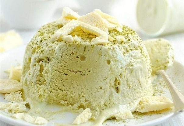 Парфе с белым шоколадом и чаем матча