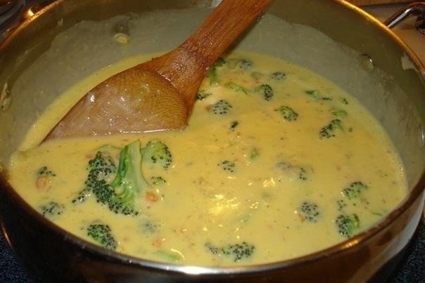 Сырный суп с овощами