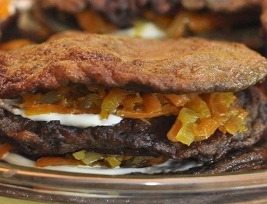 Пирожные из печени с овощей