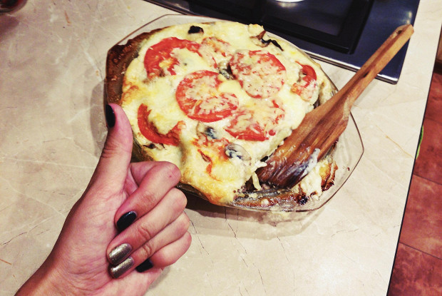 Маникотти (каннеллони) c мясом и грибами