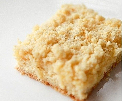 Песочный пирог с творожной начинкой