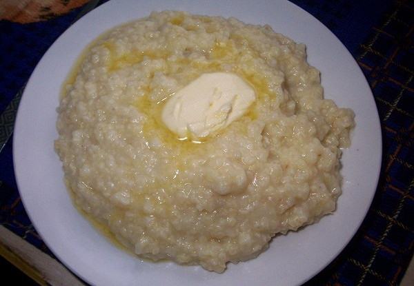 Пшенная каша с козьим сыром