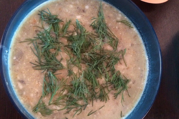 Сливочный крем суп из грибов с курицей
