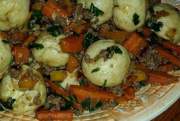 Полтавские галушки с мясом