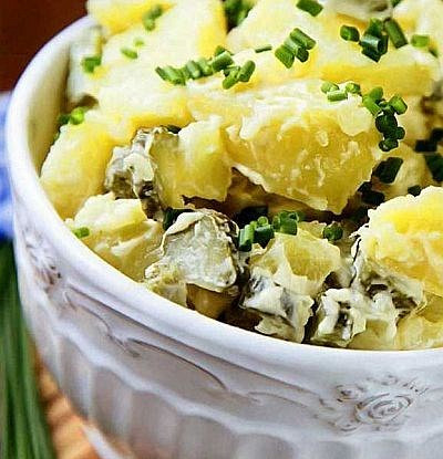 Немецкий картофельный салат с беконом