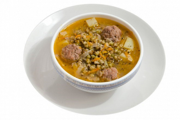 Суп из маша с мясными шариками