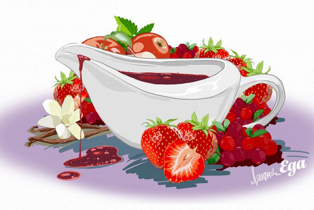 Ягодный соус из клюквы