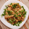 Фотография рецепта Гужоны из копченой курицы с чесночным айоли автор Саша Давыденко